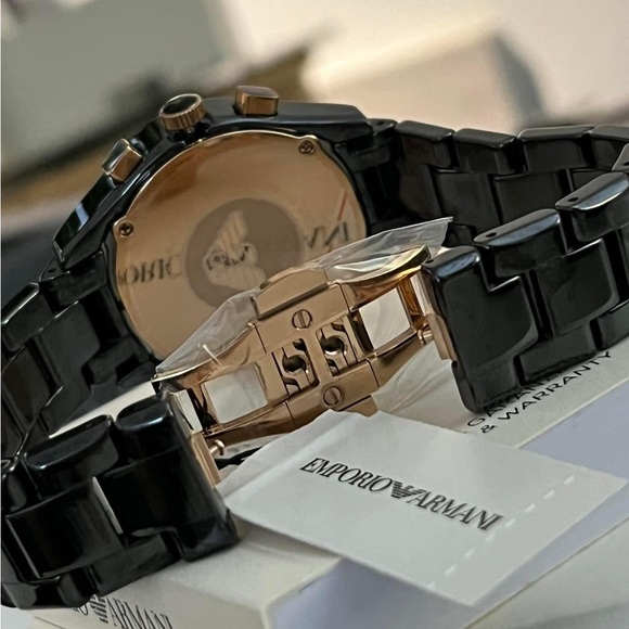 SOLD / Emporio Armani Women’s Ceramica Chronograph Watch
Case Size: 38mm - Picture 6 of 10